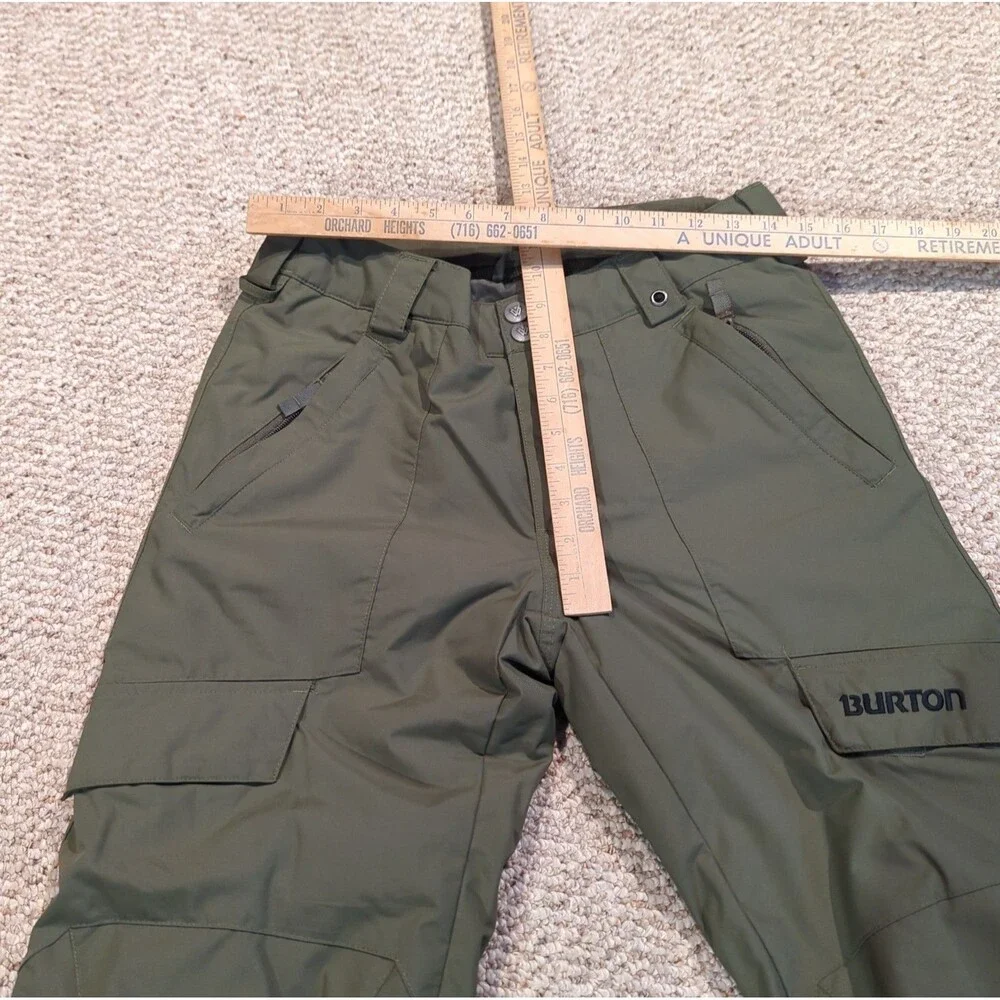 Burton The White Collection Dryride Snowboard Pants Womens XL Green Ski Winter